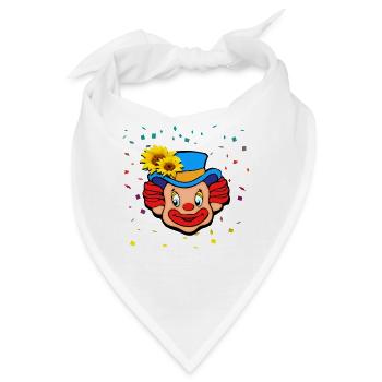 Karneval Clown - Bandana - Weiß - Vorne
