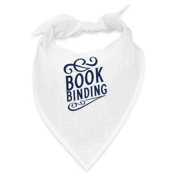 Buch binden Binder Buchbinden Buchbinder Bücher - Bandana - Weiß - Vorne