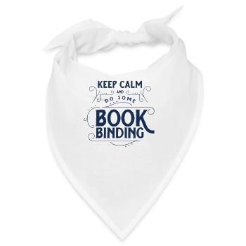 Buchbinden Buchbinder Binder Bücher Buch binden - Bandana - Weiß - Vorne