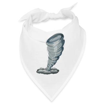 Tornado Sturm Wetter Geschenk - Bandana - Weiß - Vorne