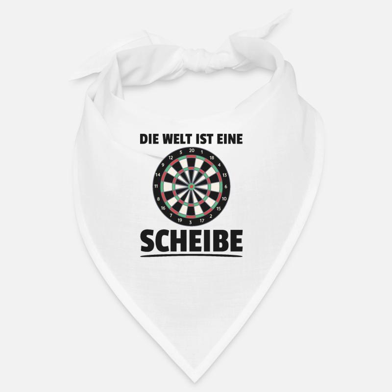 Die Welt Ist Eine Scheibe Darts Sprüche Dartboard Bandana