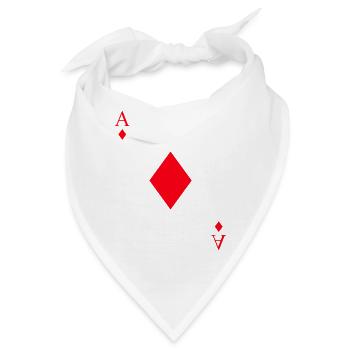 Kartenspiel Karo Ass - Bandana - Weiß - Vorne