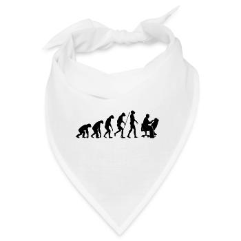Evolution Zahnarzt - Bandana - Weiß - Vorne