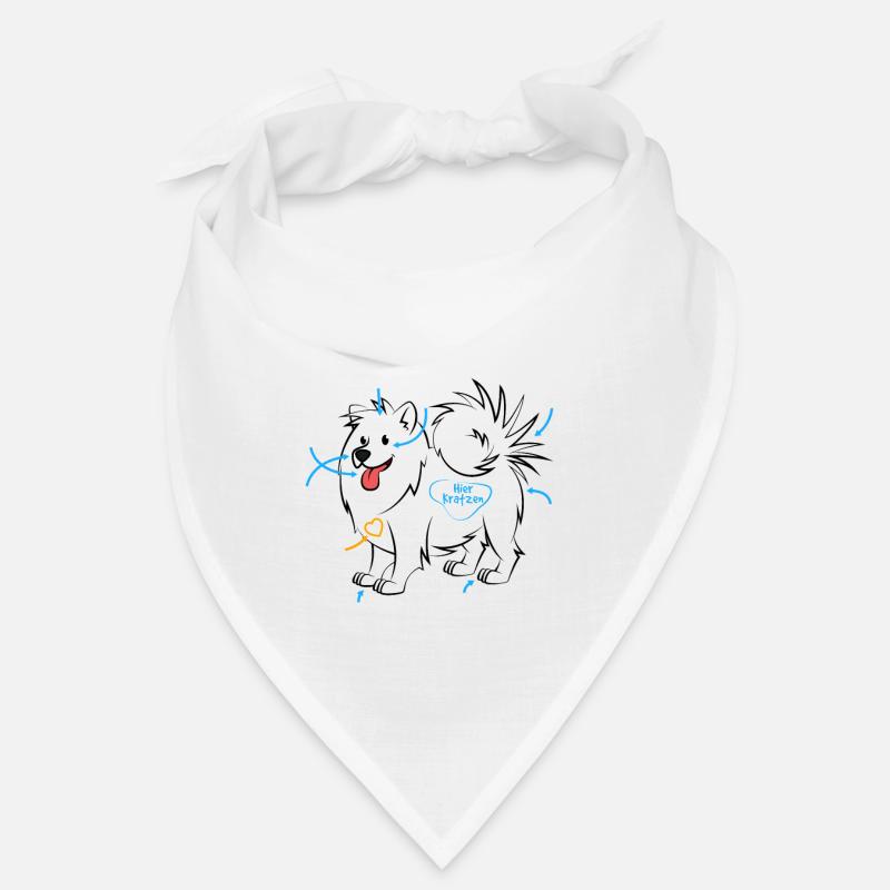 Anatomie Eines Samojede - Bandana - Weiß
