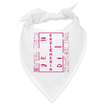 Erzieher Erzieherin Kindergarten Geschenk Abschied - Bandana - Weiß - Vorne