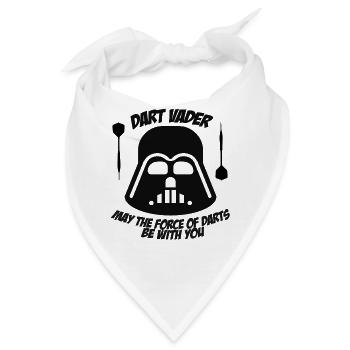 Dart Vader mit der Macht der Dartpfeile Dartspiel - Bandana - Weiß - Vorne