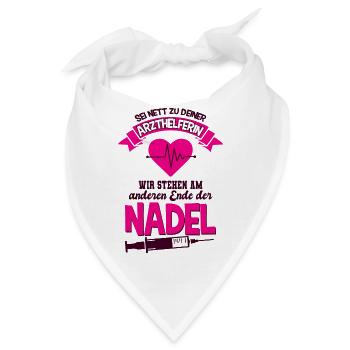 Arzthelferin - Bandana - Weiß - Vorne