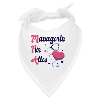 Arzthelferin - Bandana - Weiß - Vorne