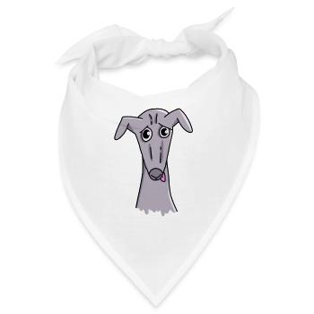 Witziger Greyhound - Bandana - Weiß - Vorne