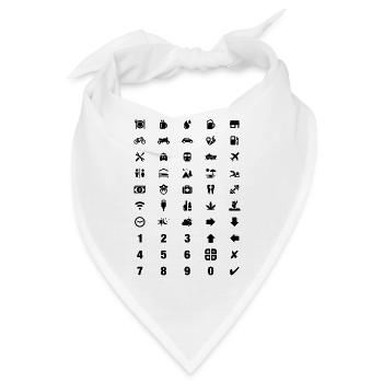 Tourismus-Reise-Übersetzer Icons Vacation Language - Bandana - Weiß - Vorne