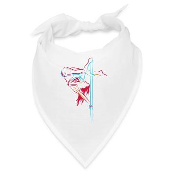 Pole Dance sexy Tänzerin Geschenk - Bandana - Weiß - Vorne