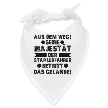 Staplerfahrer Stapler Lager Spedition - Bandana - Weiß - Vorne