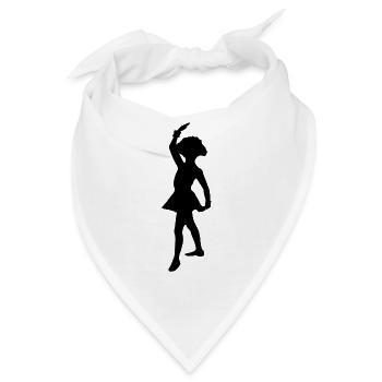 Karneval Garde Tanzen Fasching Fasenacht - Bandana - Weiß - Vorne