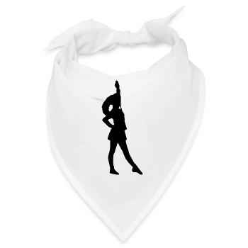Karneval Garde Tanzen Fasching - Bandana - Weiß - Vorne