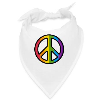 Peace - Bandana - Weiß - Vorne