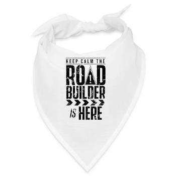 Bauarbeiter Team Straßenbau Asphalt Straßenbauer - Bandana - Weiß - Vorne