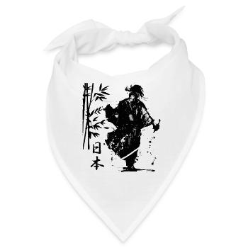 Walking Samurai Warrior bereit für den Kampf traditio - Bandana - Weiß - Vorne