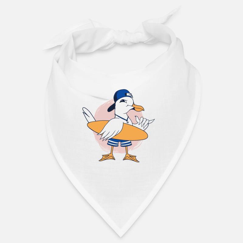 Surfer Möwe - Bandana - Weiß