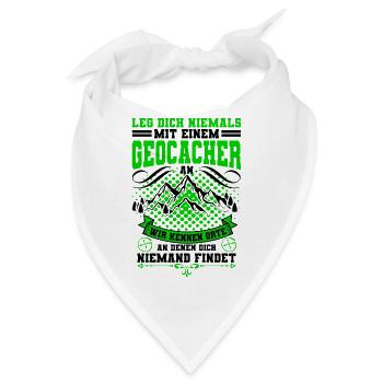 Geocaching - Bandana - Weiß - Vorne