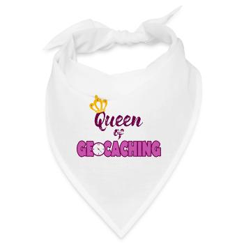 Geocaching Queen - Bandana - Weiß - Vorne