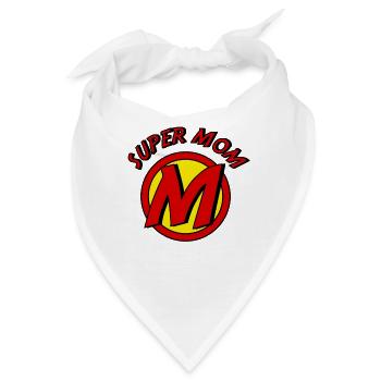 Super Mom Mother's day Superhero - Bandana - Weiß - Vorne