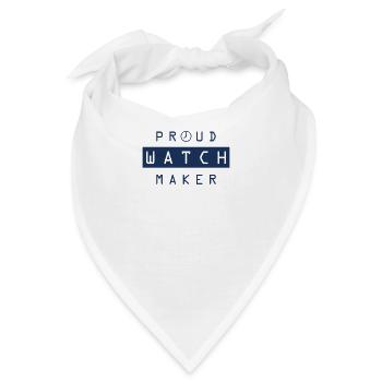 Uhr Uhrmacherei Uhrenmacher Uhrmacher Uhren - Bandana - Weiß - Vorne