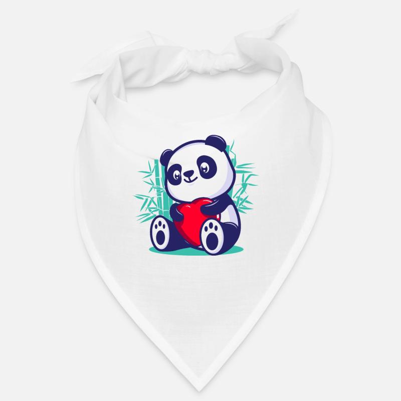 süßer Panda Herz Kawaii romantisch Valentinestag Bandana