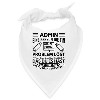 Administrator Admin - Bandana - Weiß - Vorne