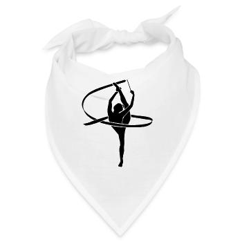 Rhythmische Sportgymnastik mit Band - Bandana - Weiß - Vorne