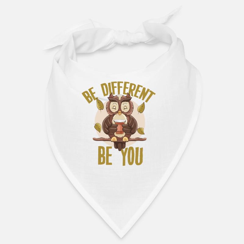 Be Different Be YOU - Bandana - blanc
