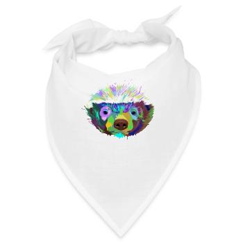 Splash Dachs - Bandana - Weiß - Vorne
