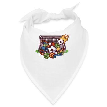 Fusball EM WM Tor Liga Party - Bandana - Weiß - Vorne