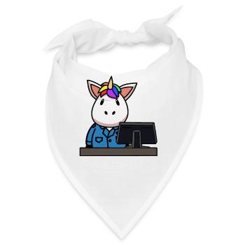 Einhorn Berufe Job Arbeitsbereich Einsatz Gewerbe - Bandana - Weiß - Vorne