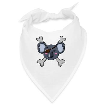 Piraten-Koala - Bandana - Weiß - Vorne
