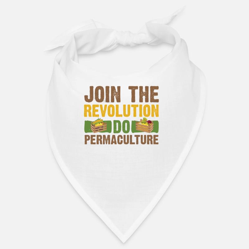 permaculture - Bandana - blanc