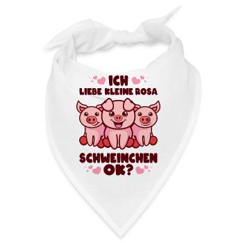 Süße Schweinchen - Bandana - Weiß - Vorne