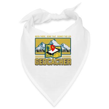 geocaching - Bandana - Weiß - Vorne