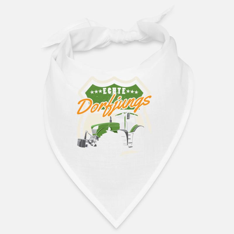 Traktor Landwirtschaft Bauer Geschenk · Dorfjungs - Bandana - Weiß