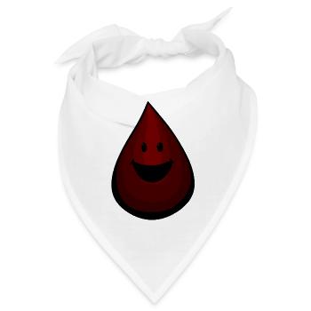 Blut Blutstropfen blutig - Bandana - Weiß - Vorne