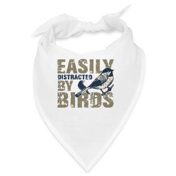 Vögel beobachten, Geschenk Vögel beobachten - Bandana - Weiß - Vorne