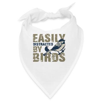 Vögel beobachten, Geschenk Vögel beobachten - Bandana - Weiß - Vorne