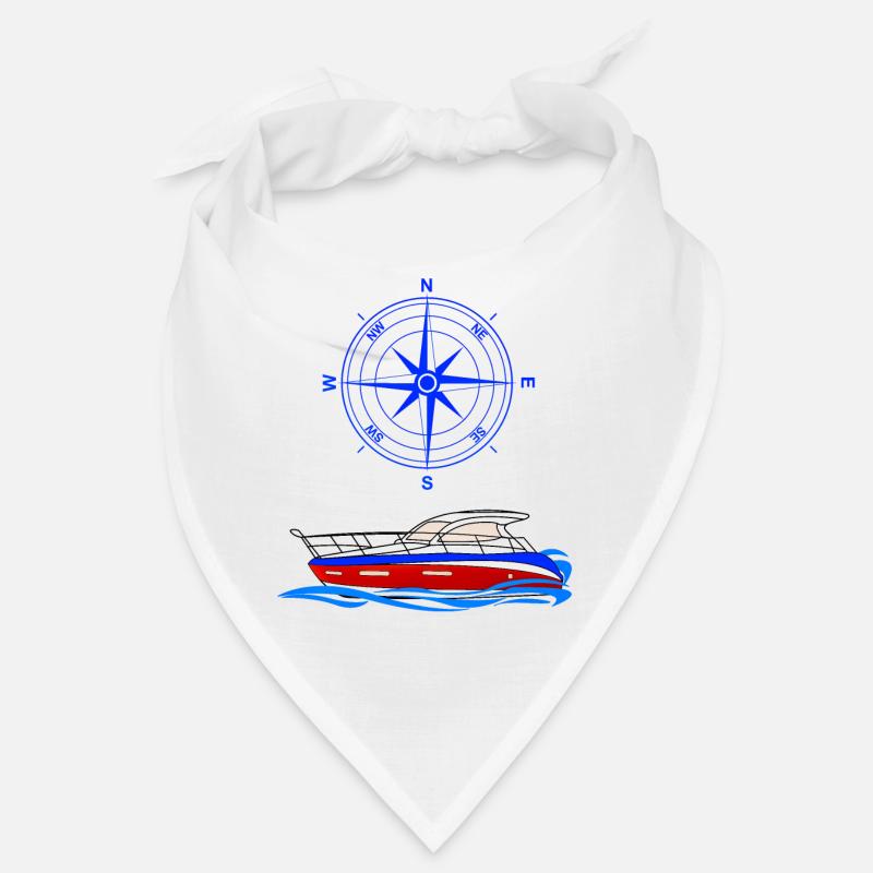 Boot Kompass - Bandana - Weiß