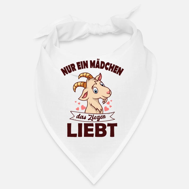 Ziegen Mädchen - Bandana - Weiß