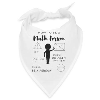 Mathe Person - Bandana - Weiß - Vorne