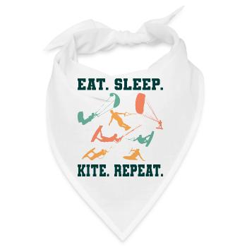 EAT SLEEP KITE - Bandana - Weiß - Vorne