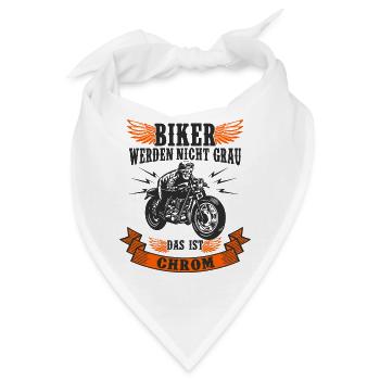 Motorradfahrer - Bandana - Weiß - Vorne