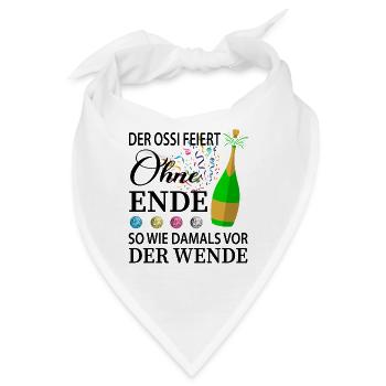 DDR Ossi - Bandana - Weiß - Vorne