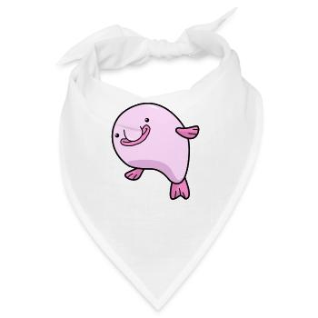 Blobfisch Sticker Blobfisch Geschenkidee Blobfisch - Bandana - Weiß - Vorne