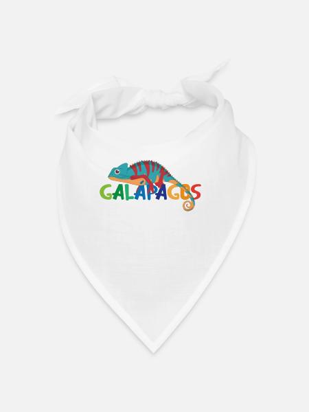 Galapagos Îles Équateur Caméléon Exotique - Bandana - blanc