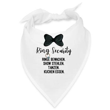 Ringträger Ring Security Hochzeit JGA - Bandana - Weiß - Vorne